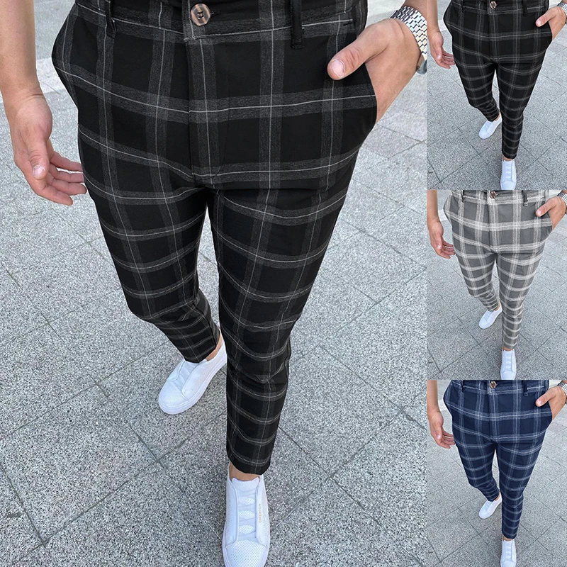 Men's Fashion Spring New Large Plaid Stripe Printed Casual Pants Men Slim Fit Pocket Pants Business Male Trousers Clothing
Men's Fashion Spring New Large Plaid Stripe Printed Casual Pants Men Slim Fit Pocket Pants Business Male Trousers Clothing