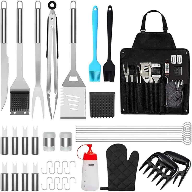BBQ Grill Accessories,39PCS Stainless Steel Grilling Tools Set,Barbecue Utensil Kit Gifts with Spatula Tongs Storage Apron Set
BBQ Grill Accessories,39PCS Stainless Steel Grilling Tools Set,Barbecue Utensil Kit Gifts with Spatula Tongs Storage Apron Set