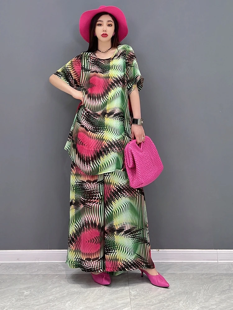 SuperAen 2022 Spring New Fashion Suit Casual Short Sleeve O Neck T-shirt Wide Leg Pants Oversized Two Pieces Sets
SuperAen 2022 Spring New Fashion Suit Casual Short Sleeve O Neck T-shirt Wide Leg Pants Oversized Two Pieces Sets