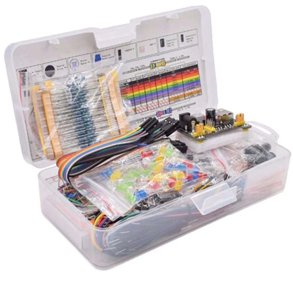New Breadboard Set Electronics Component Starter DIY Kit with Plastic Box for Arduino UNO R3 Component Package
New Breadboard Set Electronics Component Starter DIY Kit with Plastic Box for Arduino UNO R3 Component Package