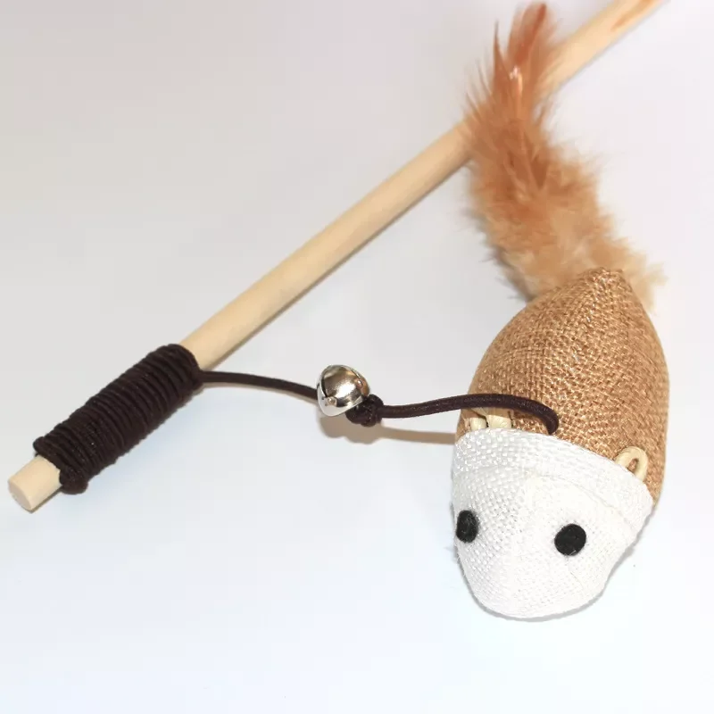 2023NEW Pet Cat Teaser Toys Feather Linen Wand Cat Catcher Teaser Stick Cat Interactive Toys Wood Rod Mouse Toy With Mini Bell
2023NEW Pet Cat Teaser Toys Feather Linen Wand Cat Catcher Teaser Stick Cat Interactive Toys Wood Rod Mouse Toy With Mini Bell