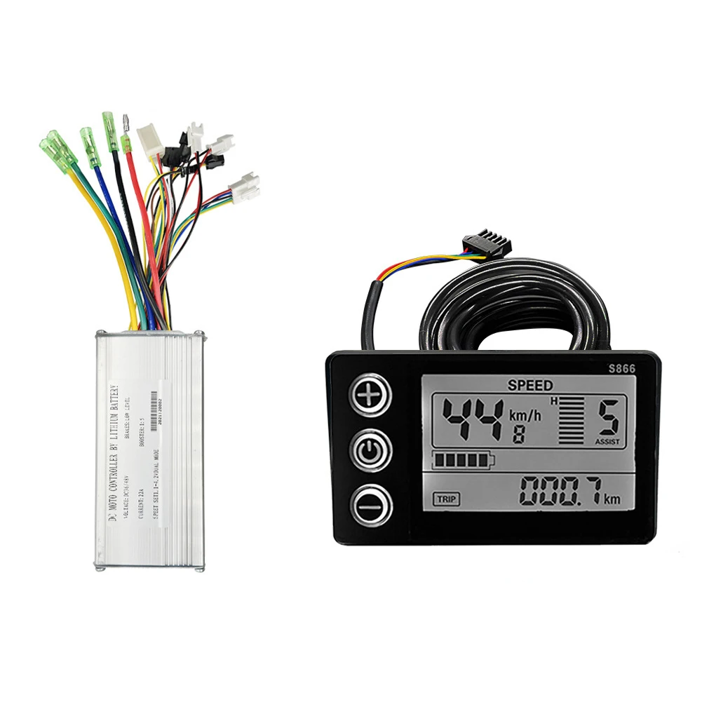 E-Bike UART S866 Display JN-22A 36/48V 500W Controller For MTB/Fat Hub Motor LCD866 SM LCD Instrument 9 Tube Controller Set
E-Bike UART S866 Display JN-22A 36/48V 500W Controller For MTB/Fat Hub Motor LCD866 SM LCD Instrument 9 Tube Controller Set