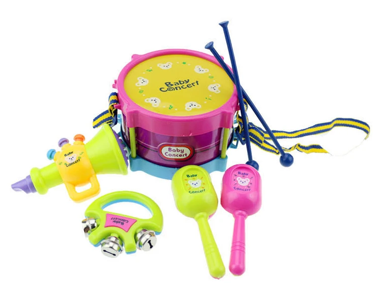 5pcs/Set Kids Drum Musical Instruments Baby Hand Drums Children Pat Drum Grasp Hand Bell Early Educational Toys for Children
5pcs/Set Kids Drum Musical Instruments Baby Hand Drums Children Pat Drum Grasp Hand Bell Early Educational Toys for Children