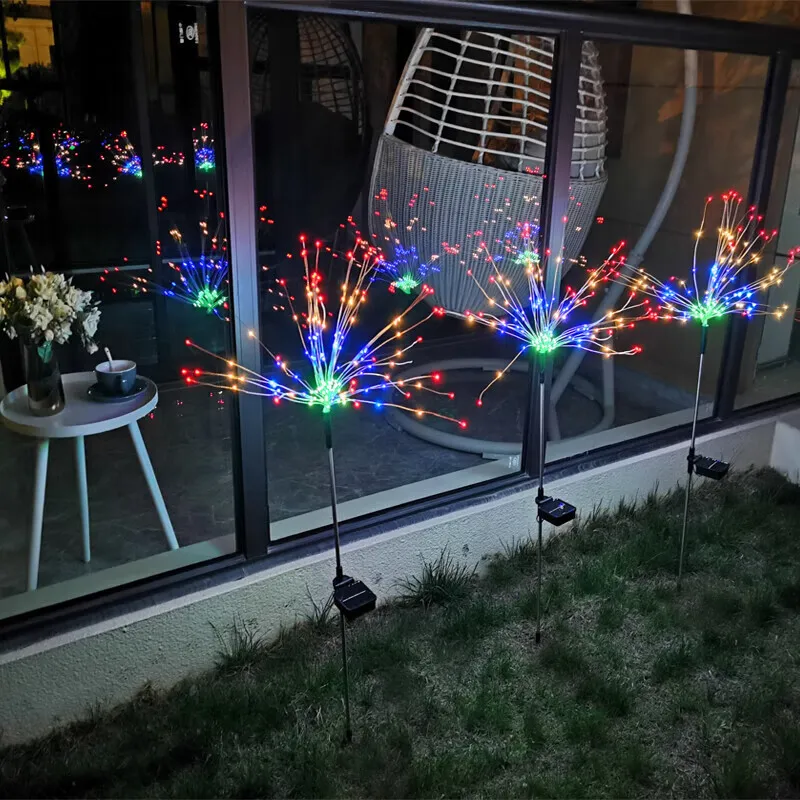 Led Shape Fireworks Lamp Solar Floor Outlet Outdoor Decorative Waterproof Copper Wire Lighting ChainOne for Two One for Four 1Pc
Led Shape Fireworks Lamp Solar Floor Outlet Outdoor Decorative Waterproof Copper Wire Lighting ChainOne for Two One for Four 1Pc