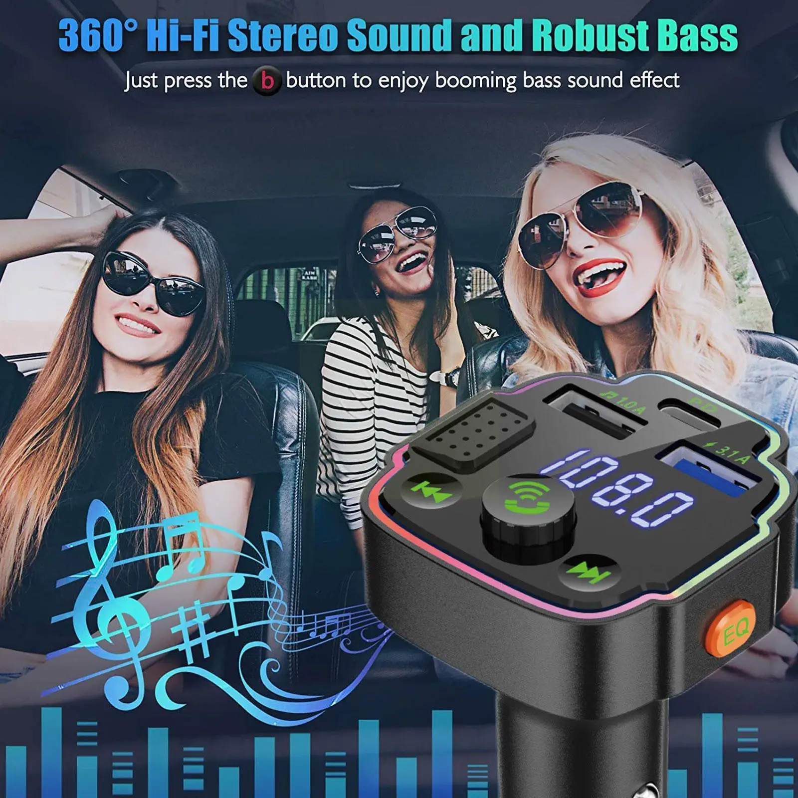 Fm-трансмиттер Bluetooth, автомобильный аксессуар, Fm-модулятор, Bluetooth, аудиоплеер, зарядное устройство, mp3-адаптер, автомобильная система громкой ...
Fm-трансмиттер Bluetooth, автомобильный аксессуар, Fm-модулятор, Bluetooth, аудиоплеер, зарядное устройство, mp3-адаптер, автомобильная система громкой ...