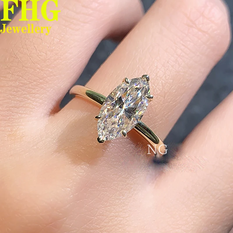 Marquise 2Carat Shape Au750 9K Yellow Gold Ring DVVS1 Moissanite Diamond ring Women Wedding Party Engagement birthday gift
Marquise 2Carat Shape Au750 9K Yellow Gold Ring DVVS1 Moissanite Diamond ring Women Wedding Party Engagement birthday gift
