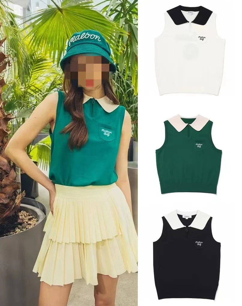 MALBON summer new vest golf ladies knitted sleeveless fashion comfortable soft ice silk breathable thin section MALBON GOLF top
MALBON summer new vest golf ladies knitted sleeveless fashion comfortable soft ice silk breathable thin section MALBON GOLF top