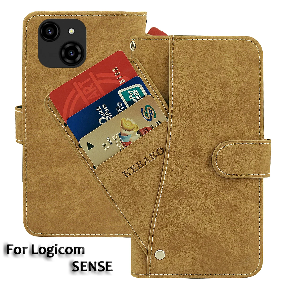 Винтажный кожаный кошелек Logicom SENSE чехол 6 5 дюйма роскошный флип-чехол с