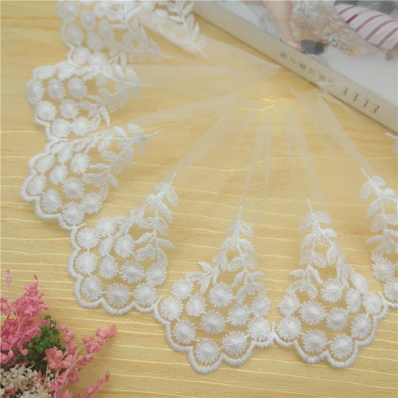 Wide 10cm Pure Cotton Thread Embroidery Lace Trimming White Lace DIY Wedding Princess Skirt Hem Accessories
Wide 10cm Pure Cotton Thread Embroidery Lace Trimming White Lace DIY Wedding Princess Skirt Hem Accessories