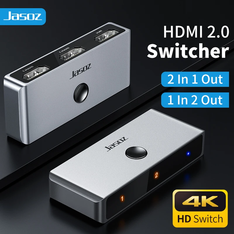 Jasoz HDMI сплиттер 1 в 2 out 4K Bi-Direction HDMI 2,0 видео конвертер адаптер для PS4 XBox TV PC HDMI кабель монитор коммутатор
Jasoz HDMI сплиттер 1 в 2 out 4K Bi-Direction HDMI 2,0 видео конвертер адаптер для PS4 XBox TV PC HDMI кабель монитор коммутатор