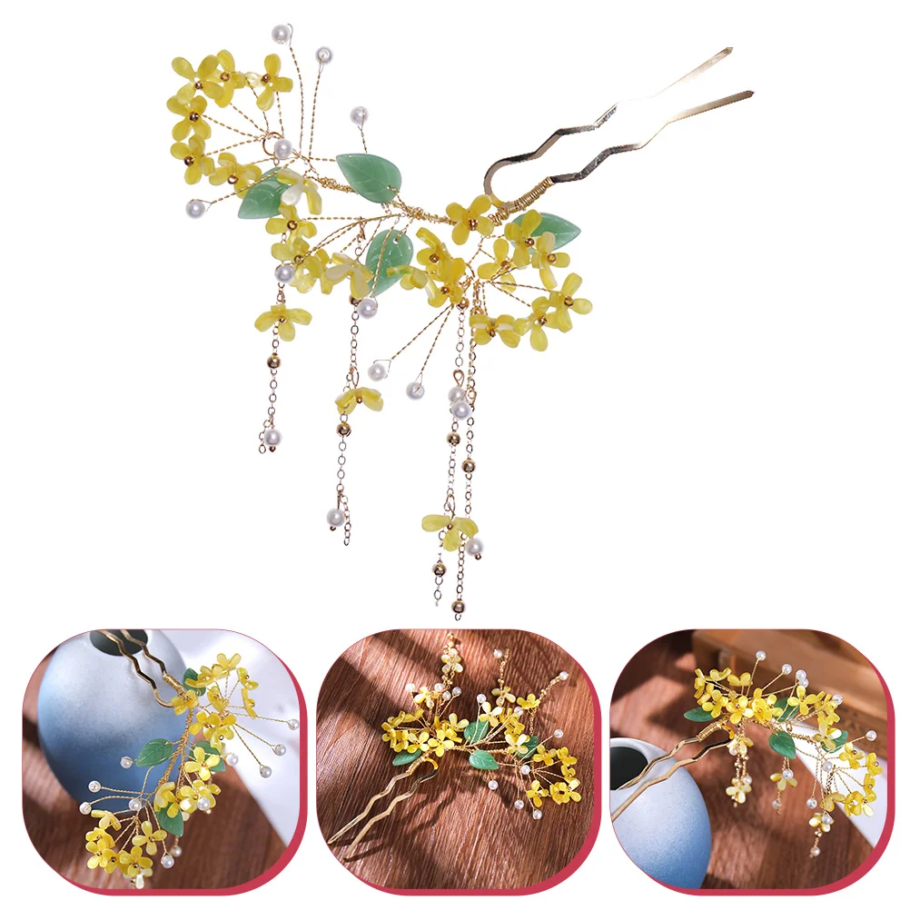 Osmanthus Tassel Hairpin Women's Clips Accessories Flower Bun Fork Iron Wire Miss Chinese
Osmanthus Tassel Hairpin Women's Clips Accessories Flower Bun Fork Iron Wire Miss Chinese