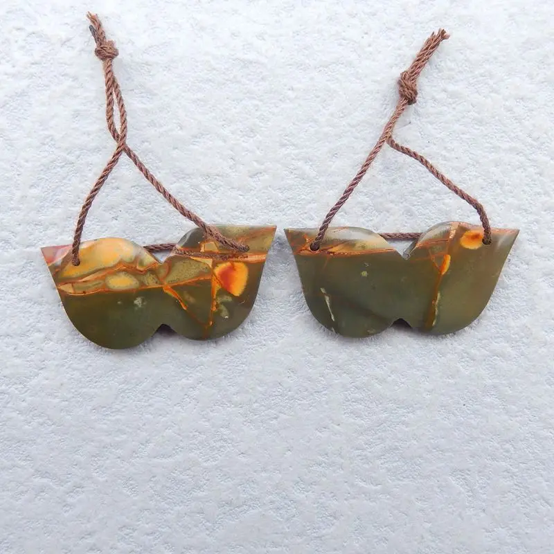 Natural Stone Multi-Color Picasso Jasper Double Hole Earring Bead 33x16x4mm 7g Jewelry Earrings Accessory
Natural Stone Multi-Color Picasso Jasper Double Hole Earring Bead 33x16x4mm 7g Jewelry Earrings Accessory