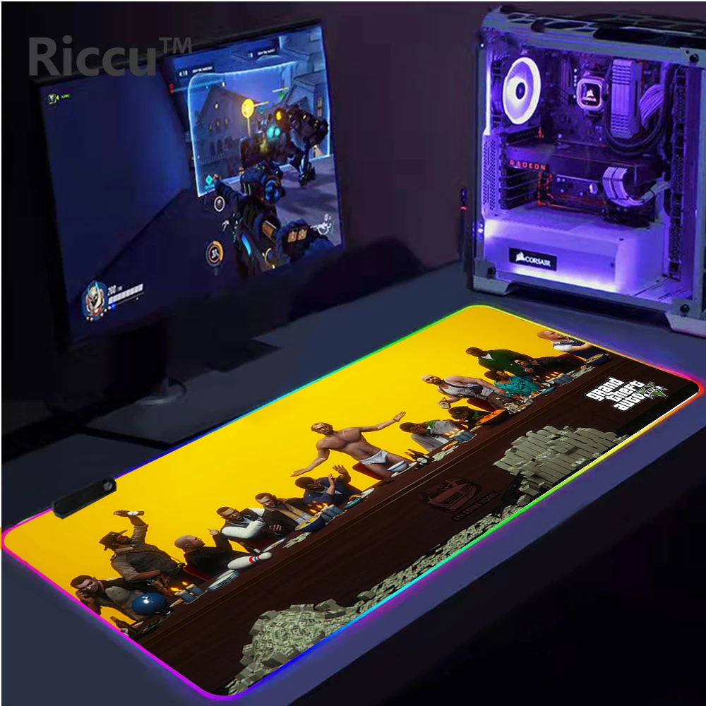 Grand Theft Auto GTA RGB Mousepad Gamer Gaming Mouse Pad Computer Accessories Keyboard Laptop Padmouse Desk Mat Mouse Pad Gamer
Grand Theft Auto GTA RGB Mousepad Gamer Gaming Mouse Pad Computer Accessories Keyboard Laptop Padmouse Desk Mat Mouse Pad Gamer