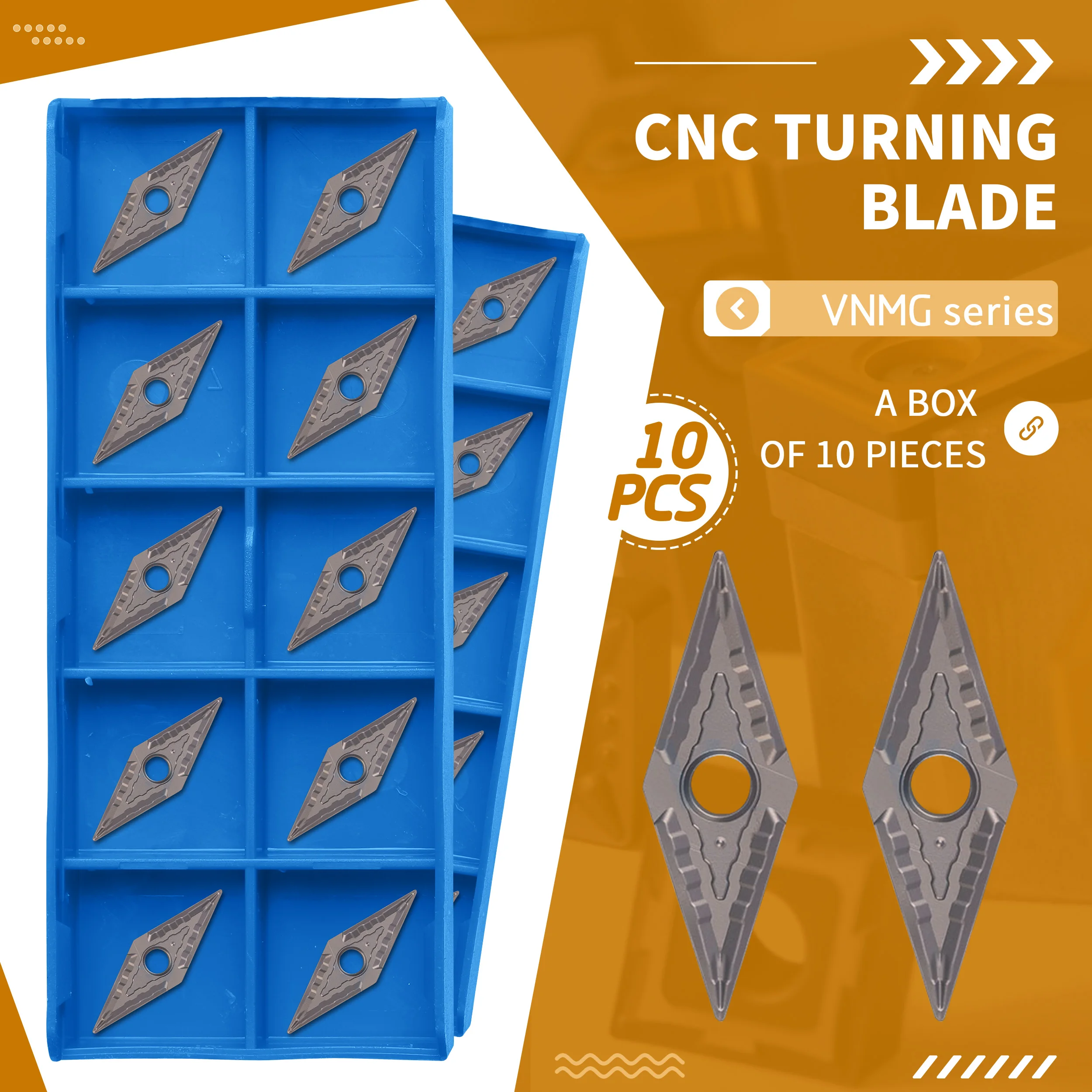 10Pcs VNMG160404-MT NK60 VNMG160408 CNC 35° Rhombus Have Hole Metal Ceramics Carbide Insert CNC Lathe Cut Tools Machining Blade
10Pcs VNMG160404-MT NK60 VNMG160408 CNC 35° Rhombus Have Hole Metal Ceramics Carbide Insert CNC Lathe Cut Tools Machining Blade