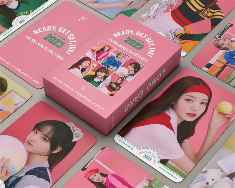 Kpop 55Pcs/Set IVE New Album 2023 SEASON'S GREETINGS High Quality HD Double Side Print Lomo Cards Photo Card Fans Gift Wholesale
Kpop 55Pcs/Set IVE New Album 2023 SEASON'S GREETINGS High Quality HD Double Side Print Lomo Cards Photo Card Fans Gift Wholesale