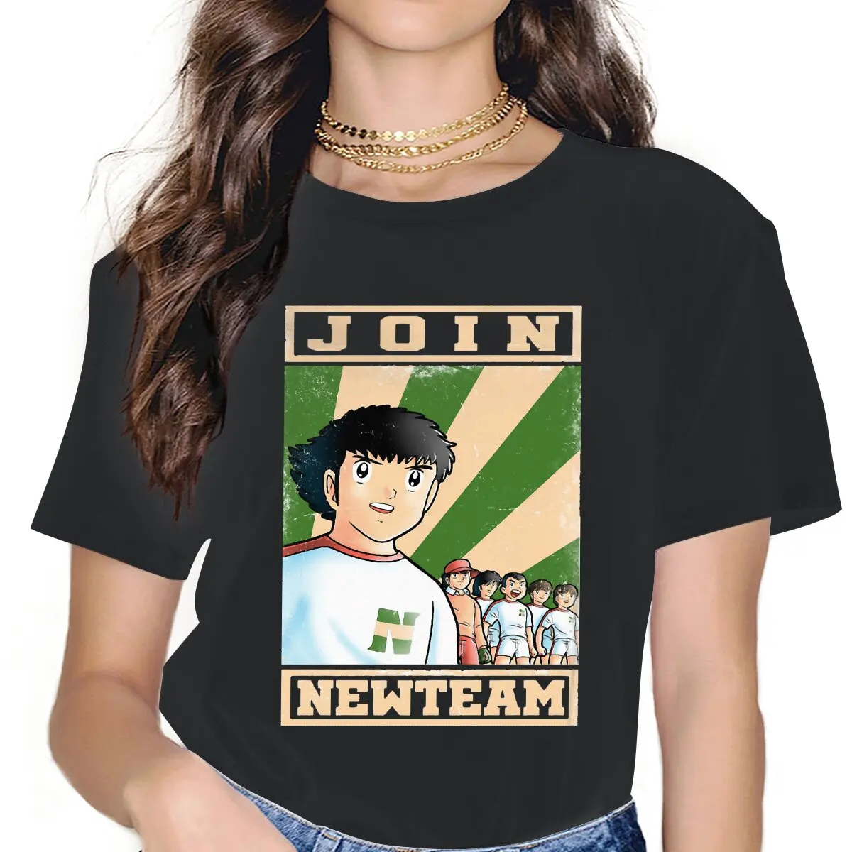 Join Newteam Female Shirts Captain Tsubasa Football Anime Loose Vintage Women Top Harajuku Casual Feminine Blusas
Join Newteam Female Shirts Captain Tsubasa Football Anime Loose Vintage Women Top Harajuku Casual Feminine Blusas