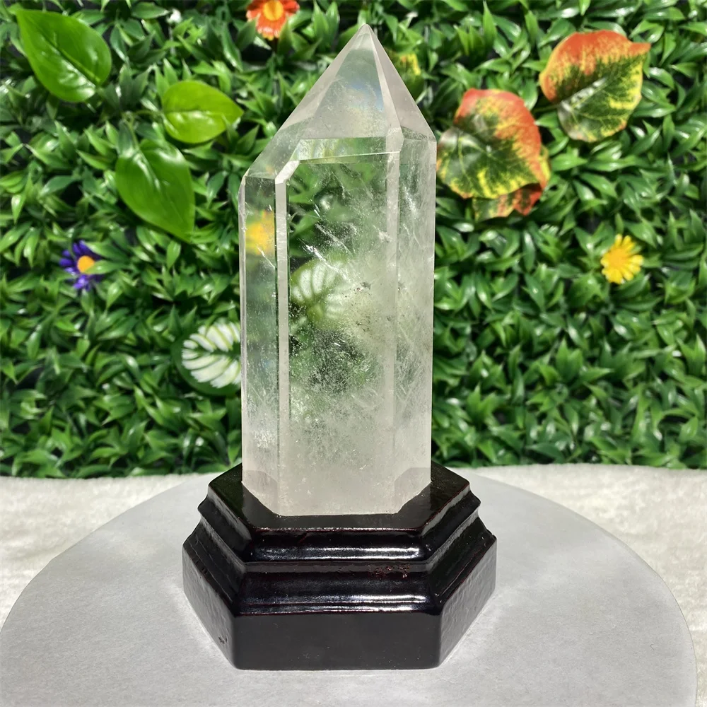 

576g Natural Clear Quartz Column Wand Hexagonal Obelisk White Crystal Tower Healing Mineral Energy Stone Polished Crafts