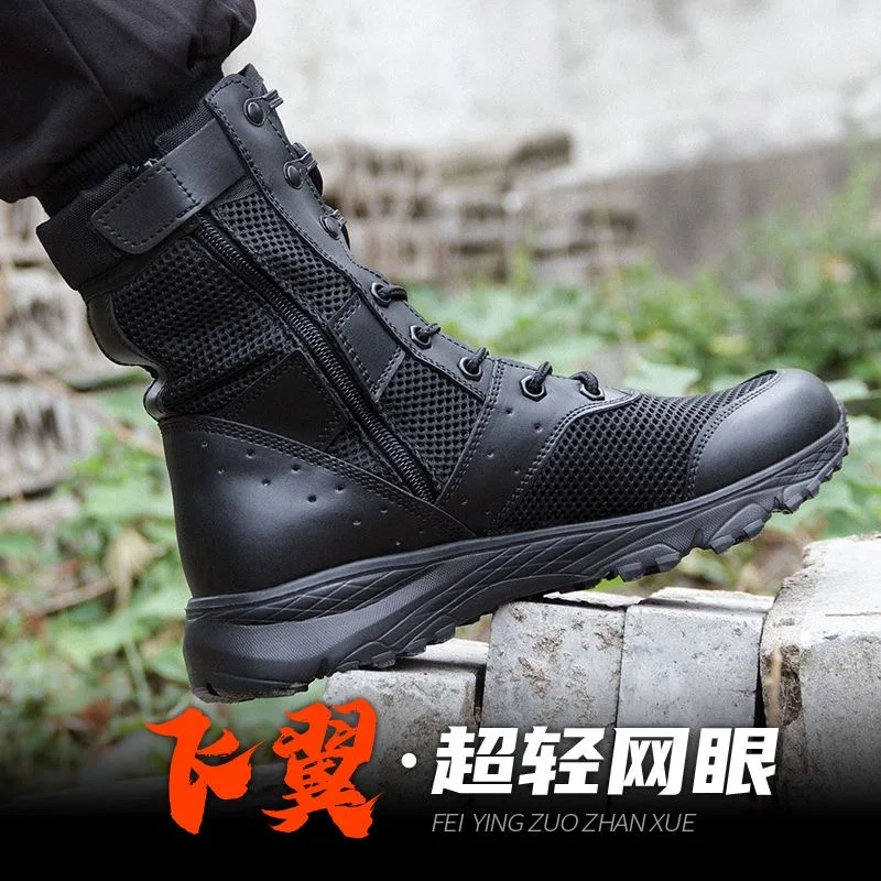 

Brand Fashion Army Men Boots Black Combat Shoes for Mens Top Quality Tactical Boots Man Anti-Slippery Military Outdoor Boots