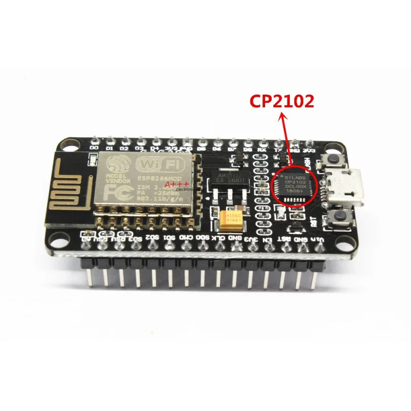 Беспроводной модуль NodeMcu v2 Lua, макетная плата Wi-Fi ESP8266 с антенной pcb и usb-портом ESP-12E CP2102
Беспроводной модуль NodeMcu v2 Lua, макетная плата Wi-Fi ESP8266 с антенной pcb и usb-портом ESP-12E CP2102