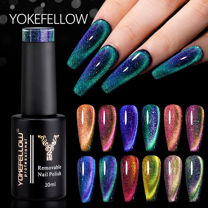YOKEFELLOW Gel Nail Polish 9D Cat Magnetic Gel Shiny 12 Colors Glitter Holographic Laser UV LED Varnish Cat-Eye Nails 10ML/1PC
YOKEFELLOW Gel Nail Polish 9D Cat Magnetic Gel Shiny 12 Colors Glitter Holographic Laser UV LED Varnish Cat-Eye Nails 10ML/1PC
