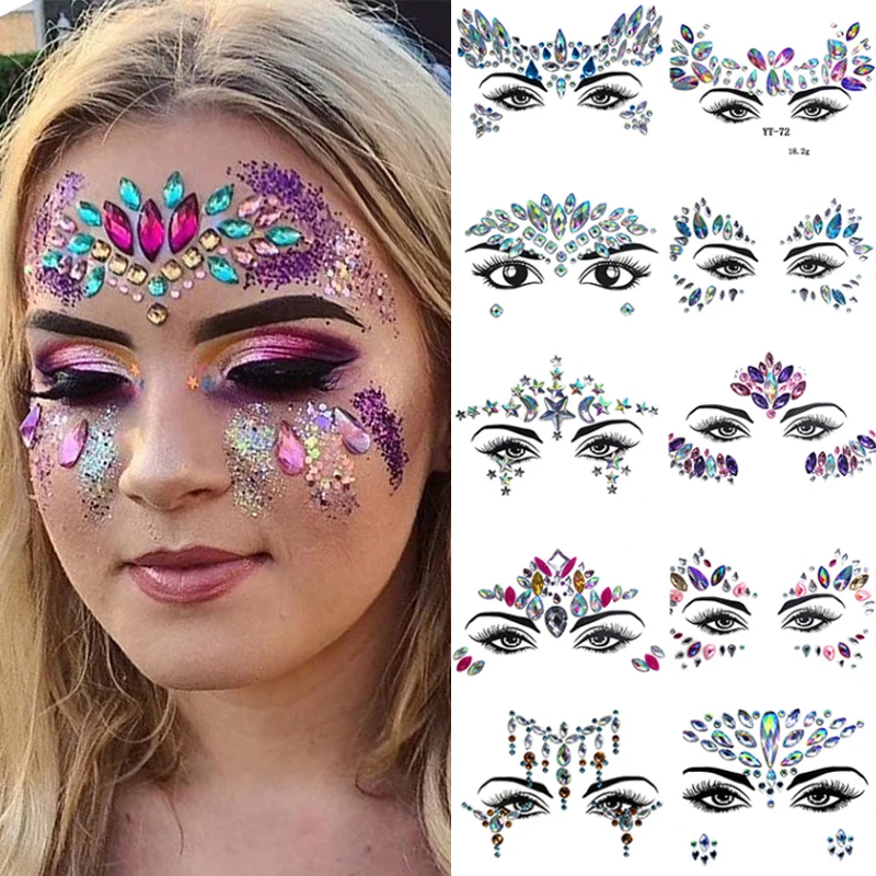 3D Face Rhinestones Jewels Tattoo Body Party Stickers Crystal Drill Stickers for Women Festival DIY Makeup Face Eyebrow Stickers
3D Face Rhinestones Jewels Tattoo Body Party Stickers Crystal Drill Stickers for Women Festival DIY Makeup Face Eyebrow Stickers
