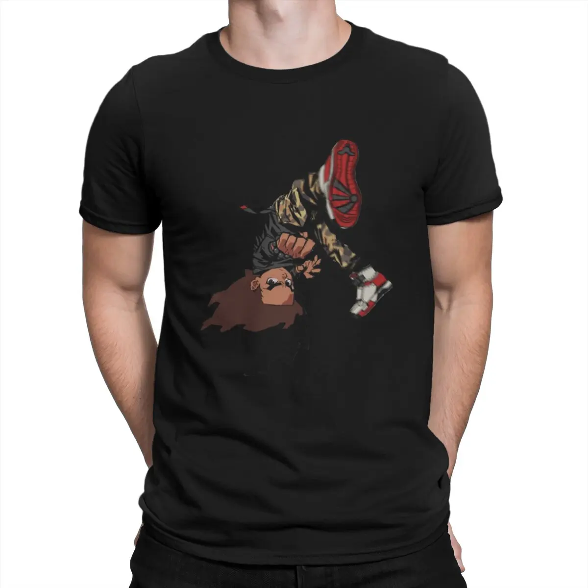 Men's Cartoon Huey T Shirt The Boondocks Pure Cotton Clothing Fun Short Sleeve Round Neck Tees Original T-Shirts 
Men's Cartoon Huey T Shirt The Boondocks Pure Cotton Clothing Fun Short Sleeve Round Neck Tees Original T-Shirts