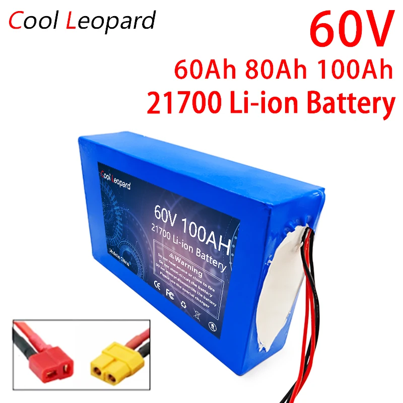 Cool Leopard 16S 21700 60V 60Ah 80Ah 100Ah Lithium Battery Pack High Power For 67.2V E-bike Electric Bicycle Battery With BMS
Cool Leopard 16S 21700 60V 60Ah 80Ah 100Ah Lithium Battery Pack High Power For 67.2V E-bike Electric Bicycle Battery With BMS