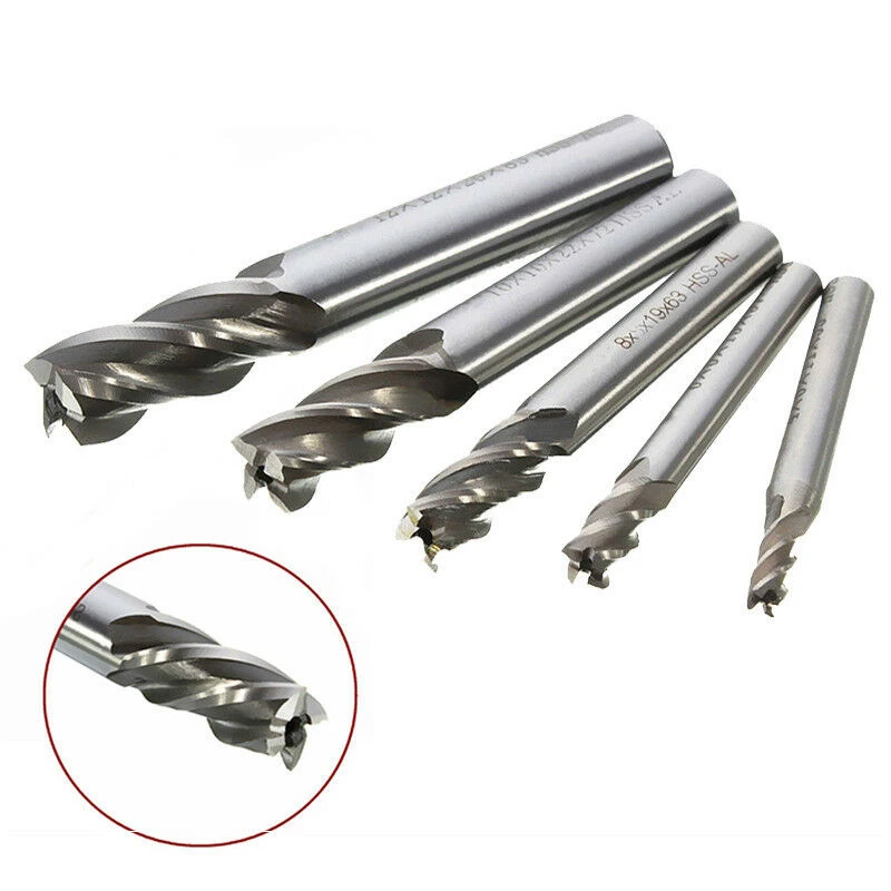 Spot Goods 5Pcs/Set Straight Shank End Mill Cutter 4 Flute Hss Drill Bit 4/6/8/10/12Mm For Cnc Milling Tool
Spot Goods 5Pcs/Set Straight Shank End Mill Cutter 4 Flute Hss Drill Bit 4/6/8/10/12Mm For Cnc Milling Tool