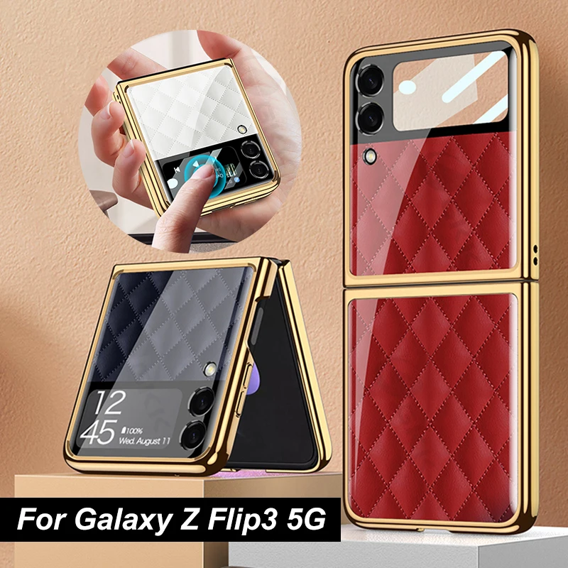 GKK Оригинальный чехол для Samsung Galaxy Z Flip 3 4 5G, чехол с рисунком из закаленного стекла, жесткий чехол с рамкой для Samsung Z Flip3 5G
GKK Оригинальный чехол для Samsung Galaxy Z Flip 3 4 5G, чехол с рисунком из закаленного стекла, жесткий чехол с рамкой для Samsung Z Flip3 5G