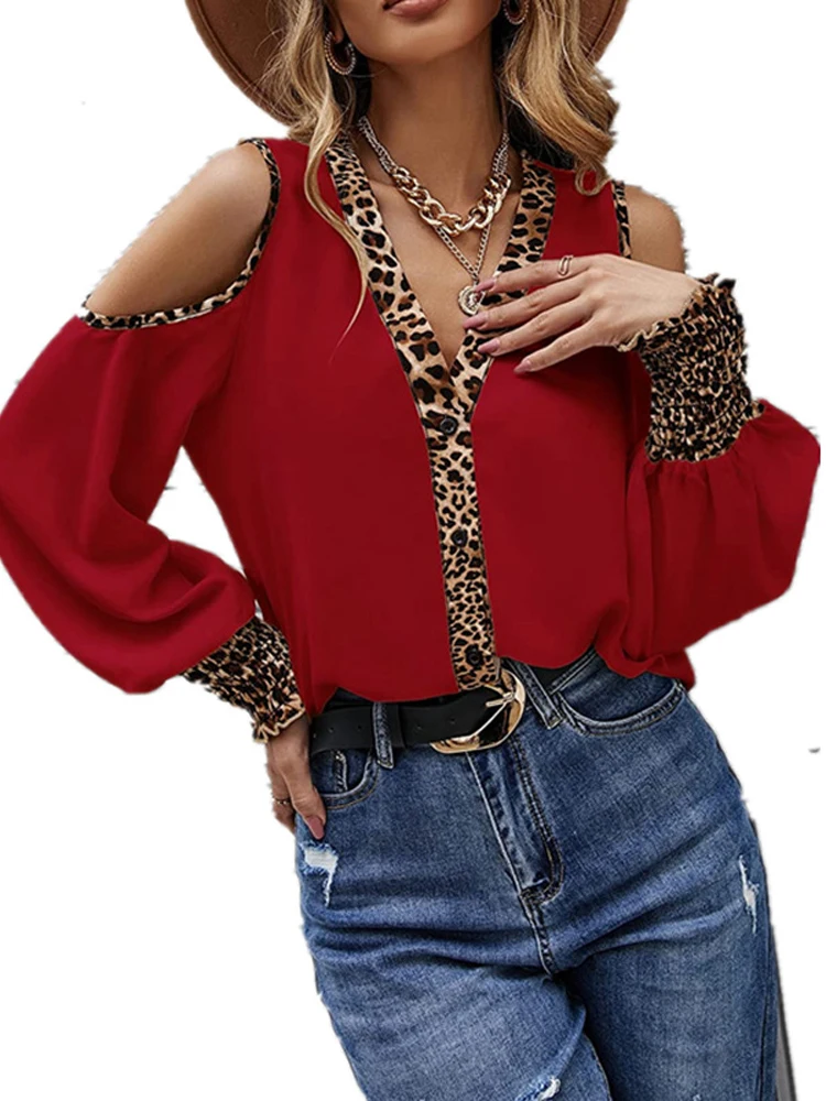 Popular Office Ladies Elegant Cold Shoulder Blouse Chiffon Blouse Breathable Versatile
Popular Office Ladies Elegant Cold Shoulder Blouse Chiffon Blouse Breathable Versatile