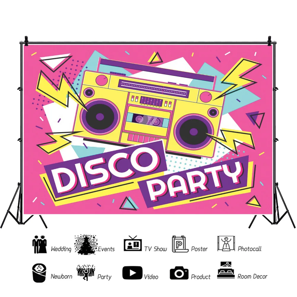 Фон для студийной фотосъемки с изображением музыки 80-х 90-х радио розового цвета дискотевечерние
Фон для студийной фотосъемки с изображением музыки 80-х 90-х радио розового цвета дискотевечерние