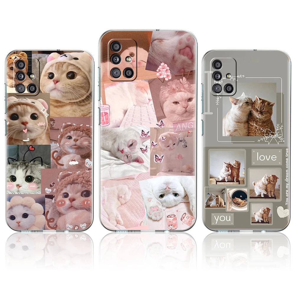 Cute Cat Phone Case Cover For Samsung Galaxy A32 A52 A72 A13 A22 A51 A71 A41 A31 A21S A11 5G Transparent Soft Shell Fundas Coque
Cute Cat Phone Case Cover For Samsung Galaxy A32 A52 A72 A13 A22 A51 A71 A41 A31 A21S A11 5G Transparent Soft Shell Fundas Coque