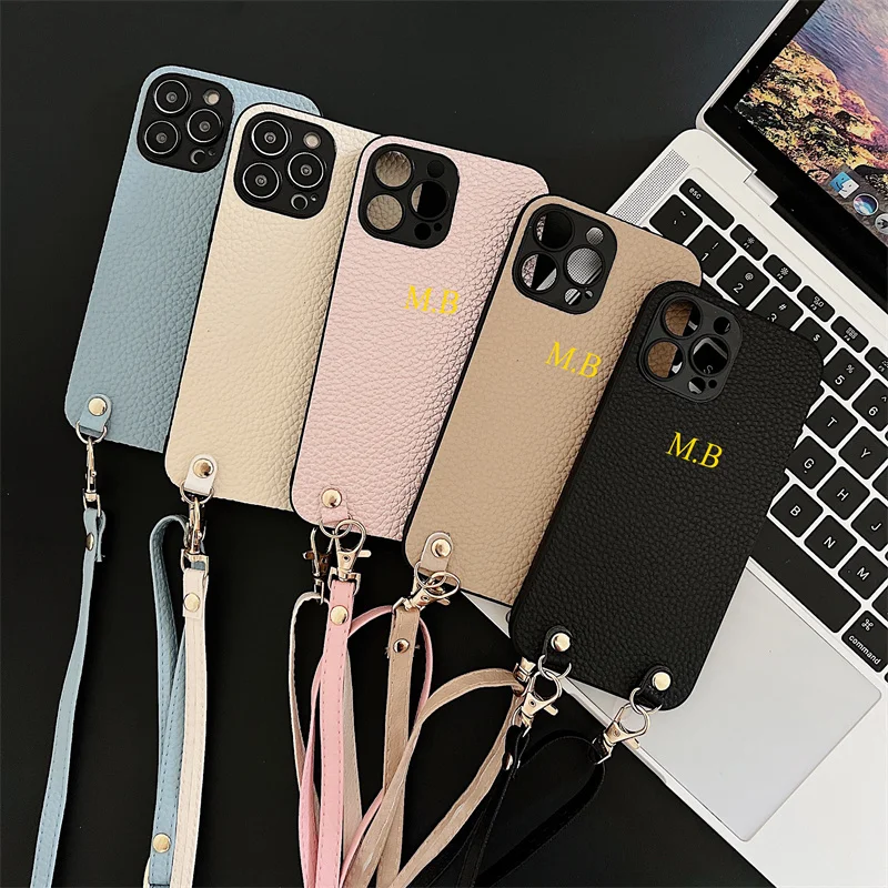 Customized Name Leather Crossbody Rope Phone Case For iPhone 13 12 11 Pro Max X XS XR 7 8 Plus SE 3 Soft Cover
Customized Name Leather Crossbody Rope Phone Case For iPhone 13 12 11 Pro Max X XS XR 7 8 Plus SE 3 Soft Cover
