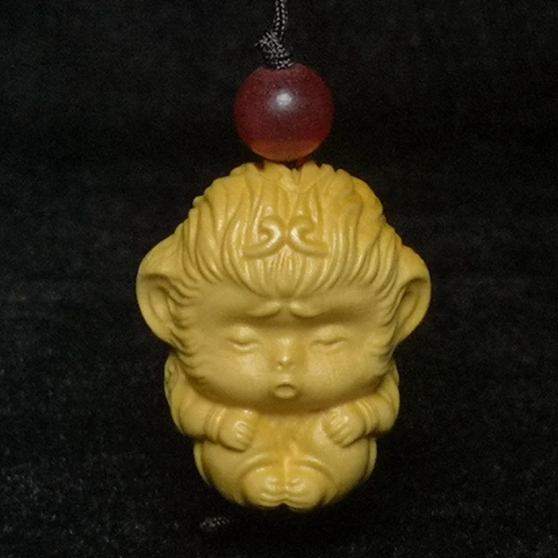 Chinese boxwood Carved Animal Monkey King Figure Statue Netsuke Pendant Haversack Decoration Collection Gift
Chinese boxwood Carved Animal Monkey King Figure Statue Netsuke Pendant Haversack Decoration Collection Gift