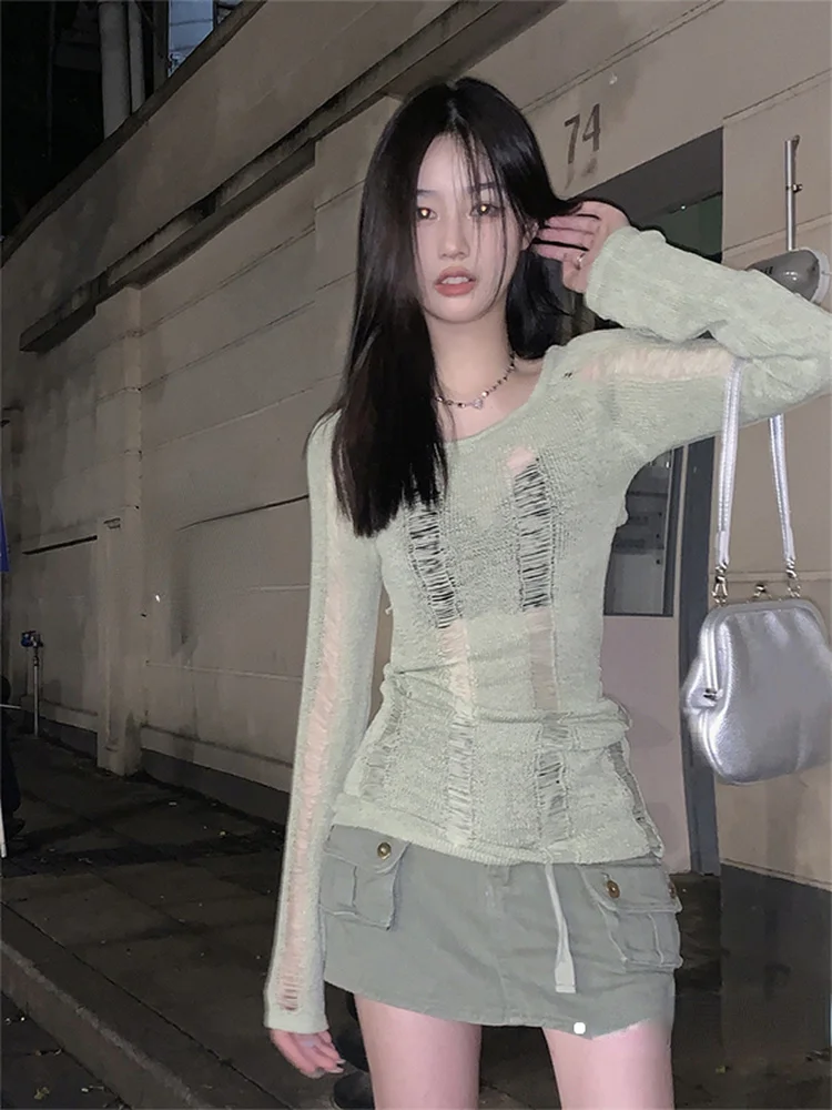 Women Spring Tops 2022 Korean Sleeve Casual Out Thin Off Slim-fit Out Pullover Harajuku Back Autumn Long Knitted Sweater Hollow
Women Spring Tops 2022 Korean Sleeve Casual Out Thin Off Slim-fit Out Pullover Harajuku Back Autumn Long Knitted Sweater Hollow