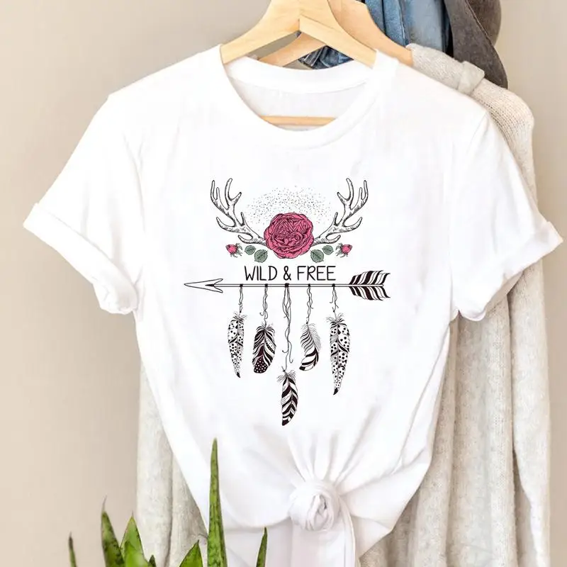 T-shirts Women Feather Floral Flower Ladies Fashion Trend Graphic Tshirt Top Lady Print Travel Tee Short Sleeve T-Shirt
T-shirts Women Feather Floral Flower Ladies Fashion Trend Graphic Tshirt Top Lady Print Travel Tee Short Sleeve T-Shirt