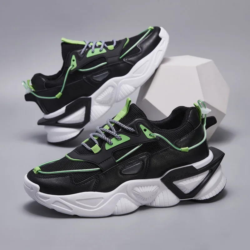 Men's Sports Shoes Four Seasons Mesh Breathable Running Shoes Fashion All-match Walking Shoes Lightweight Thick Sole Daddy Shoes
Men's Sports Shoes Four Seasons Mesh Breathable Running Shoes Fashion All-match Walking Shoes Lightweight Thick Sole Daddy Shoes