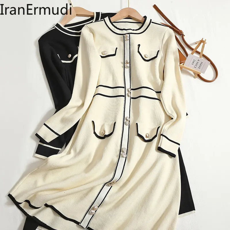 IranErmudi Eleagant Women Fashion Knitted Maxi Dress Lady O Neck Autumn Winter Long Sleeves Dresses Chic 2022 Winter Vestidos
IranErmudi Eleagant Women Fashion Knitted Maxi Dress Lady O Neck Autumn Winter Long Sleeves Dresses Chic 2022 Winter Vestidos