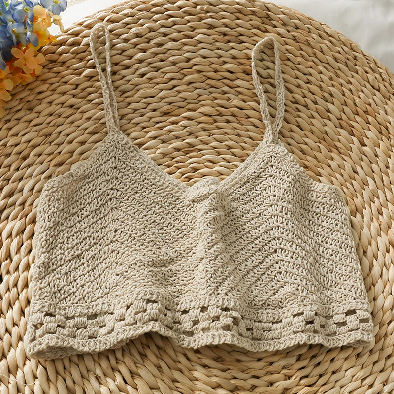 Junjunwu Ladies Crochet Cropped Top Summer Spaghetti Strap Cotton V-Neck Top Sexy Top Hawaiian Style Beach Resort Top
Junjunwu Ladies Crochet Cropped Top Summer Spaghetti Strap Cotton V-Neck Top Sexy Top Hawaiian Style Beach Resort Top