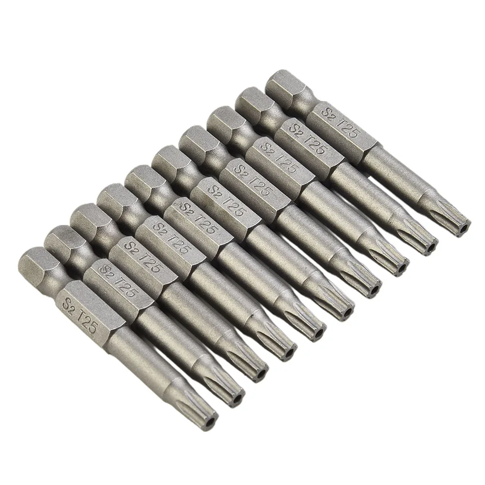 10pcs 50mm T25 Magnetic Torx Screwdriver Bits 1/4inch Hex Shank Electric Screw Driver Star Bit Set For Power Household Hand Tool
10pcs 50mm T25 Magnetic Torx Screwdriver Bits 1/4inch Hex Shank Electric Screw Driver Star Bit Set For Power Household Hand Tool