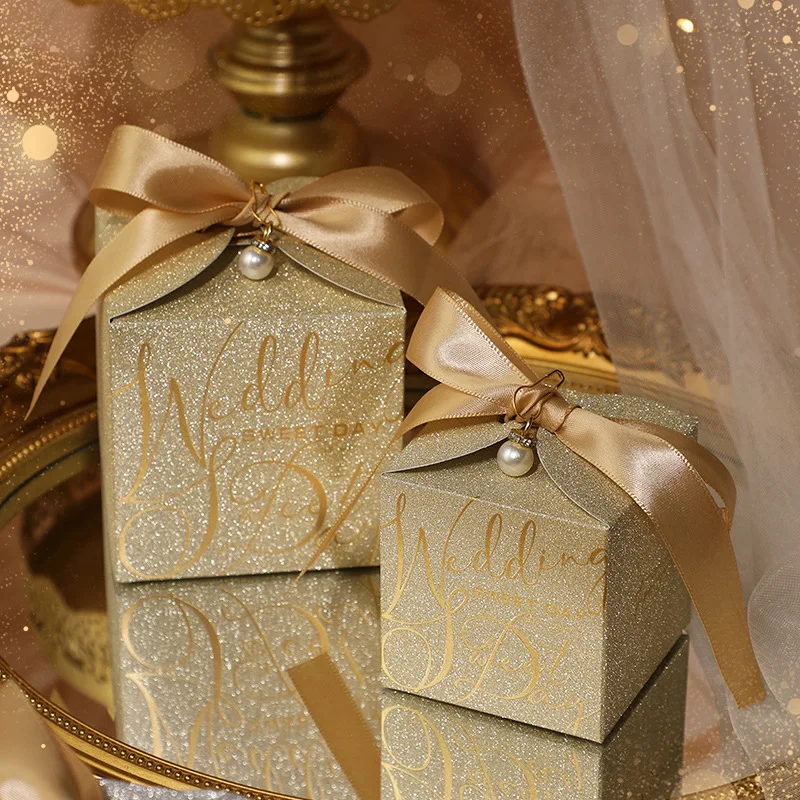 Wedding Favors Boxes Candy Gift Boxes with Creative Ribbon Rectangle Paper Sweets Box for Engagement Party Anniverary
Wedding Favors Boxes Candy Gift Boxes with Creative Ribbon Rectangle Paper Sweets Box for Engagement Party Anniverary