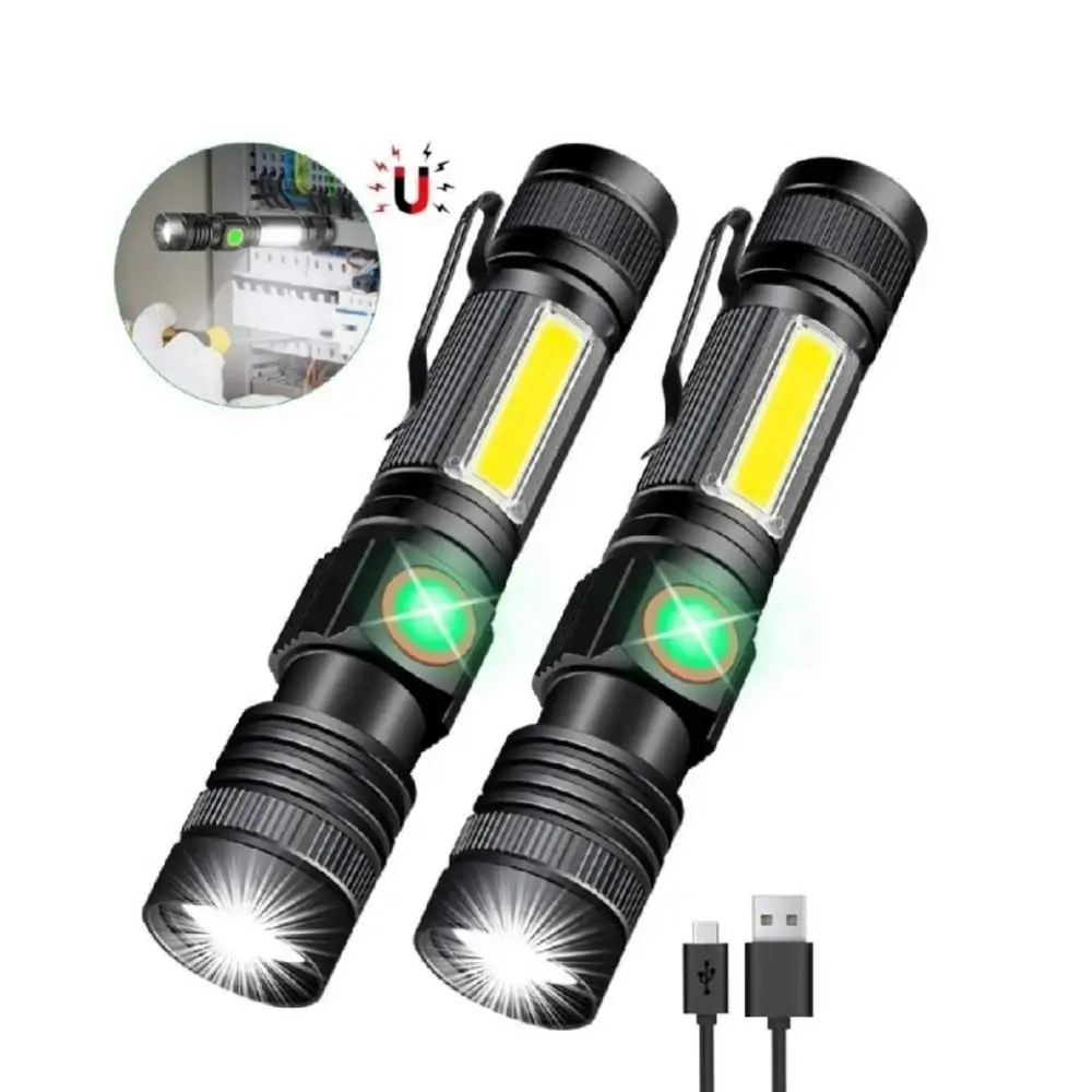 LED COB Light Battery Rechargeable Zoom Mini Led Flashlight Torch Lantern Adjustable Penlight Waterproof Camping Portable Lamp
LED COB Light Battery Rechargeable Zoom Mini Led Flashlight Torch Lantern Adjustable Penlight Waterproof Camping Portable Lamp