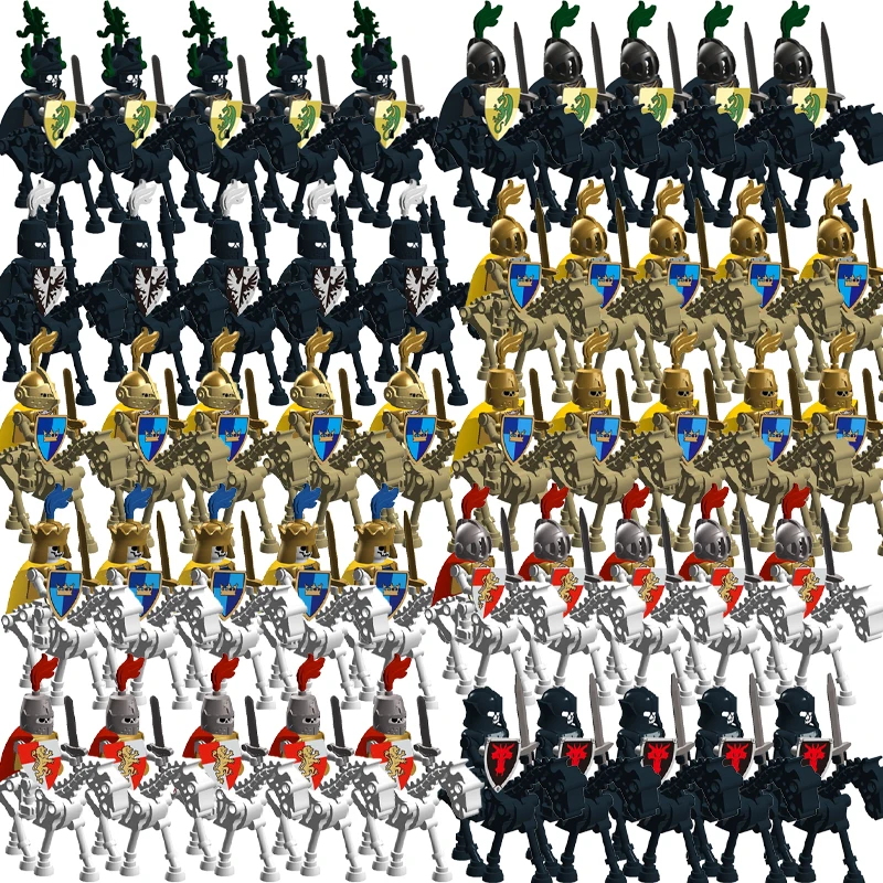 Средневековые искусственные рыцарские фигурки солдат, строительные блоки, замок, военная армия, пехота, гвардия, лошадь, оружие, кирпичи, игрушки
Средневековые искусственные рыцарские фигурки солдат, строительные блоки, замок, военная армия, пехота, гвардия, лошадь, оружие, кирпичи, игрушки