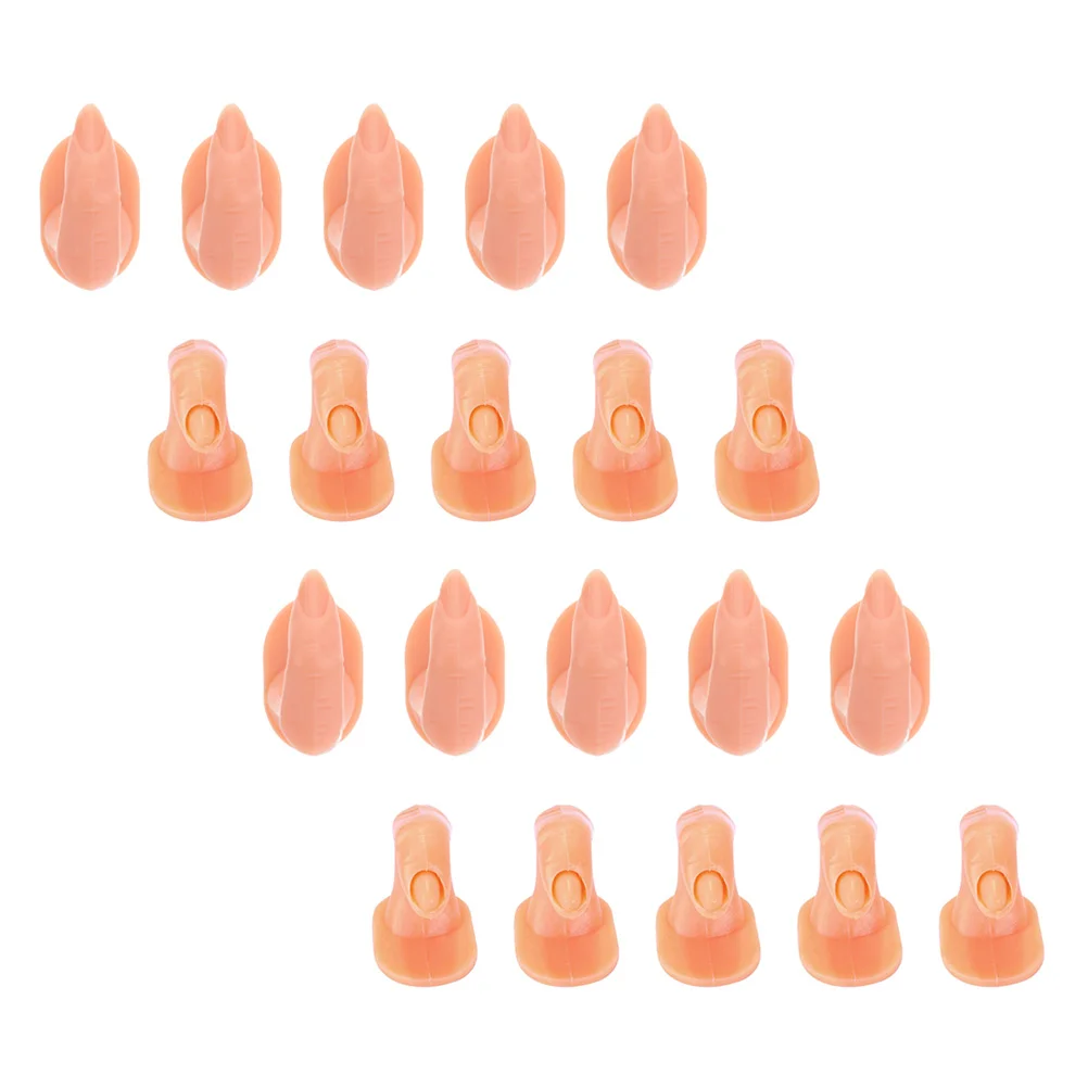 20 Pcs Manicure Practice Fingers Silicone Nail Training Beauty Prop Fake Adhesive Silica Gel
20 Pcs Manicure Practice Fingers Silicone Nail Training Beauty Prop Fake Adhesive Silica Gel