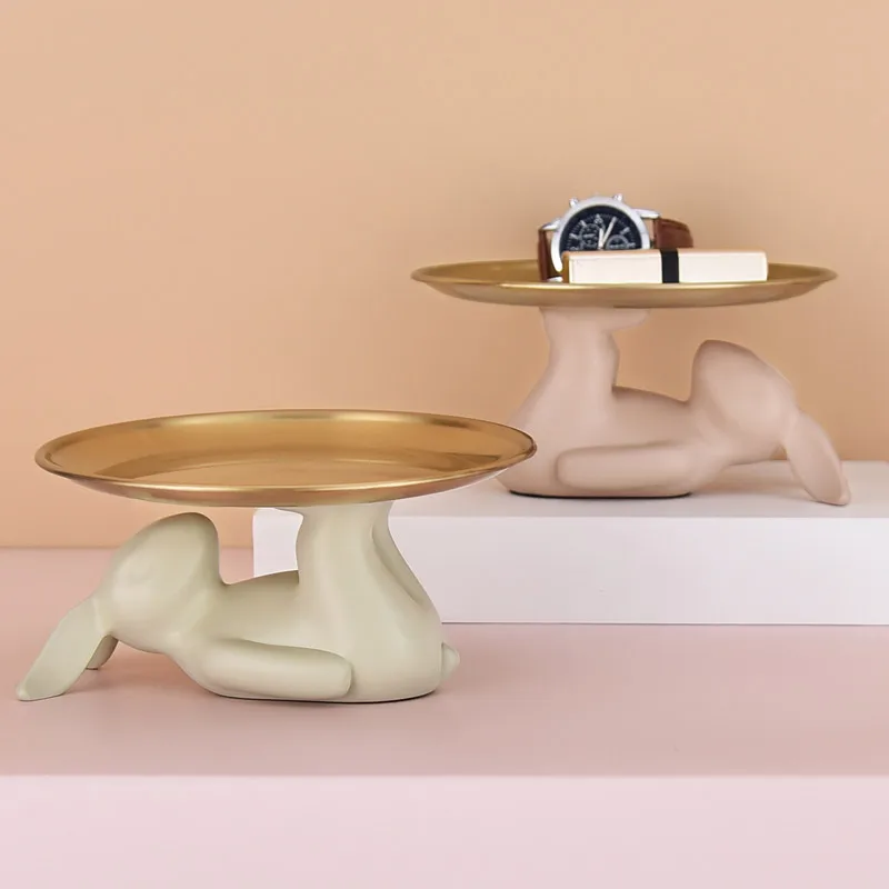 Nordic ins light luxury rabbit tray key jewelry storage tray living room porch desktop decoration storage home decoration crafts 
Nordic ins light luxury rabbit tray key jewelry storage tray living room porch desktop decoration storage home decoration crafts