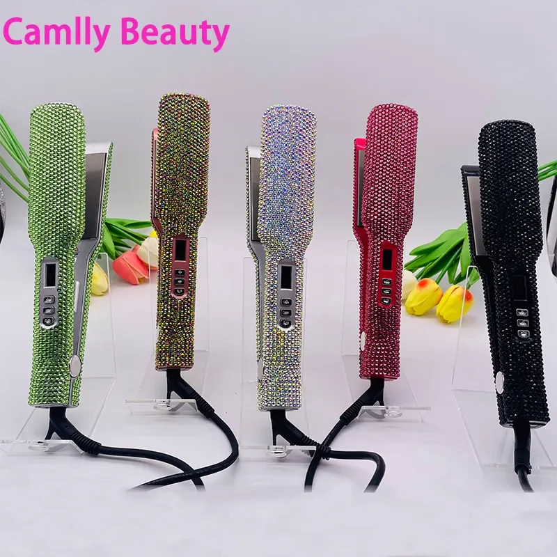 Professional Hair Straightener Flat Iron With Rhinestone 2 Inch Titanium Plate & Digital Display Fast Heating Plancha de Cabello
Professional Hair Straightener Flat Iron With Rhinestone 2 Inch Titanium Plate & Digital Display Fast Heating Plancha de Cabello