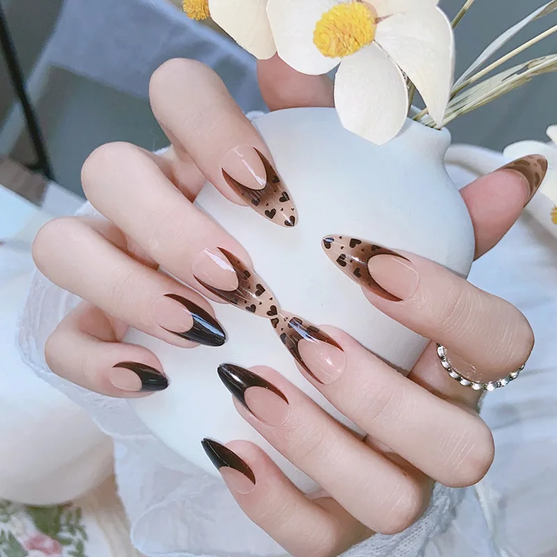24Pc/Box Fake Nails Full Cover French Love Heart Flower Press On Wearable Finished Artificial Pointed False Nails Manicure Tips
24Pc/Box Fake Nails Full Cover French Love Heart Flower Press On Wearable Finished Artificial Pointed False Nails Manicure Tips