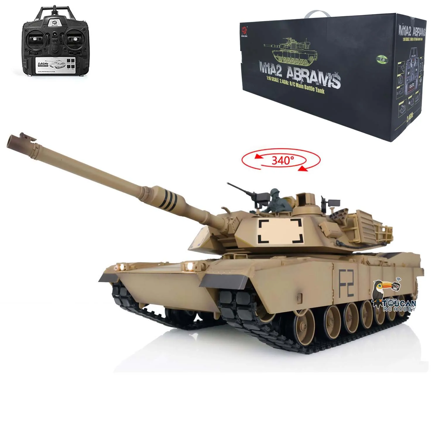 US Stock 1/16 Heng Long 7.0 IR BB M1A2 Abrams RC Tank Car 3918 Remote Control Toy TH17788-SMT5
US Stock 1/16 Heng Long 7.0 IR BB M1A2 Abrams RC Tank Car 3918 Remote Control Toy TH17788-SMT5