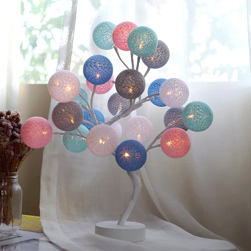 LED Night Light Cotton Ball Tree Lamp Home Decoration Rose Branch Lamp Room Bedroom Table Lamp Night Lamp Color Lamp 
LED Night Light Cotton Ball Tree Lamp Home Decoration Rose Branch Lamp Room Bedroom Table Lamp Night Lamp Color Lamp