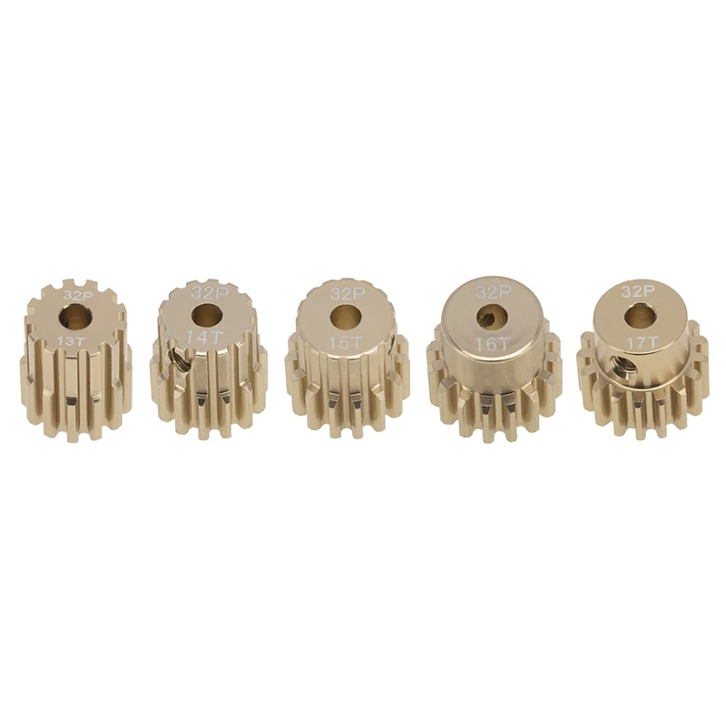 5Pcs 32P M0.8 3.175Mm 13T 14T 15T 16T 17T Aluminum Alloy Metal Pinion Motor Gear Set For 1/10 1/8 RC Model Car Motor
5Pcs 32P M0.8 3.175Mm 13T 14T 15T 16T 17T Aluminum Alloy Metal Pinion Motor Gear Set For 1/10 1/8 RC Model Car Motor
